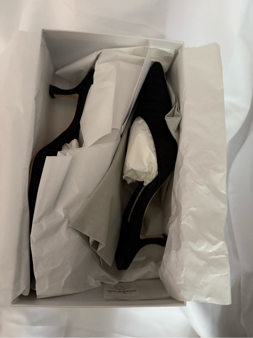 Manolo Blahnik Black Pointed Slip-On Mules - Picture 2 of 5